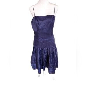 RALPH Lauren 100% silk navy blue dress Size 10 for special occasions